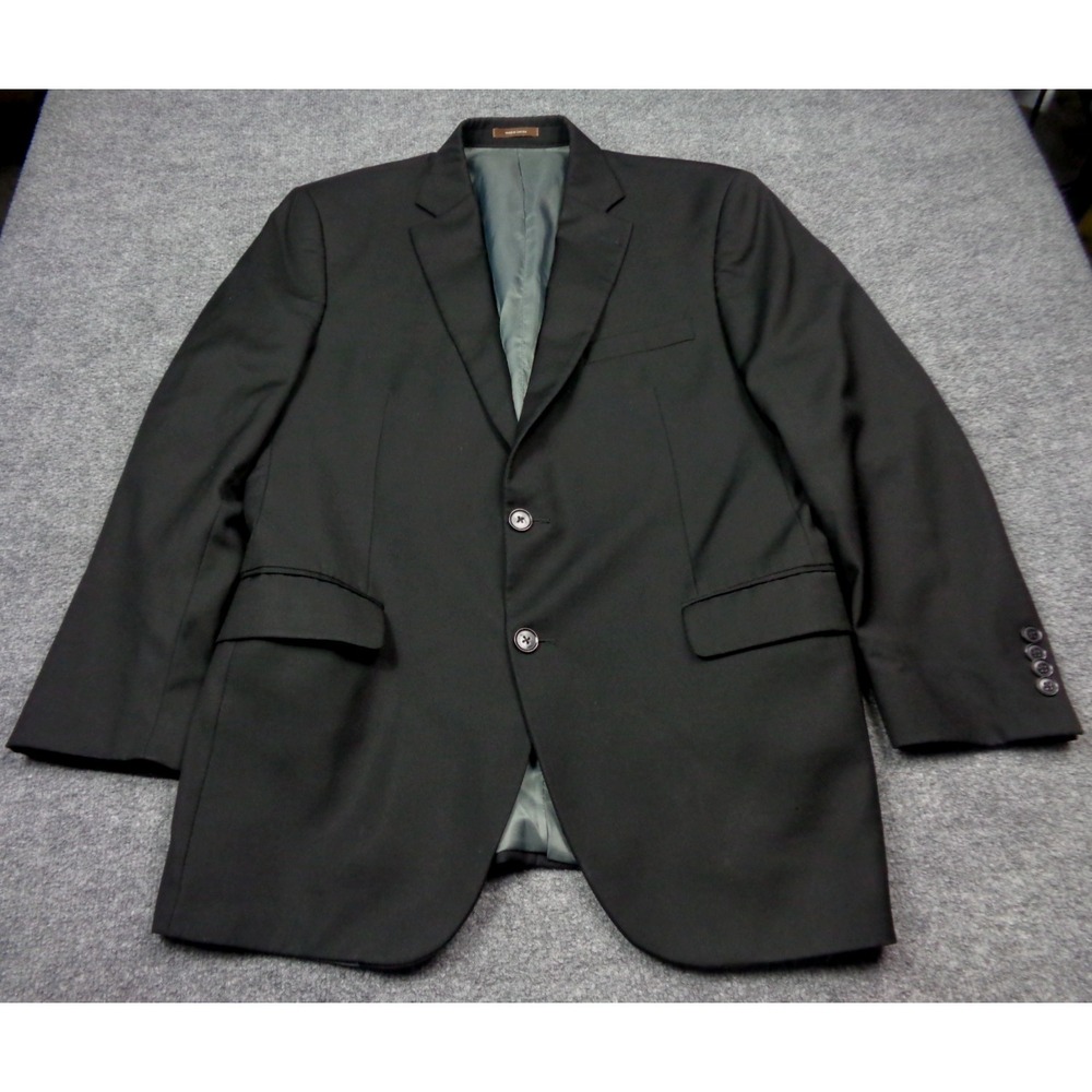 Peter Millar Sport Coat Mens 42R Wool Black‎ Blazer Suit Jacket Professional